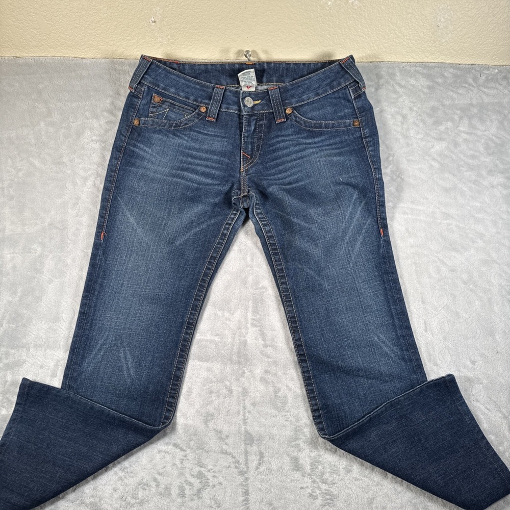 True Religion Billy Men 32 (38x30) USA Bootcut Flap Pocket Horseshoe stitching